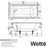 Wotte Start 1600х750х458  ванна чугунная (БП-э0001106)