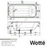 Wotte Start 1500х700х445  ванна чугунная (БП-э0001099)