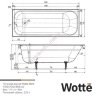 Wotte Start 1700х700х458  ванна чугунная (БП-э00д1139)