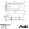 Wotte Line 1700х700х392  ванна чугунная (БП-э00д1467)