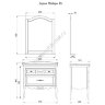 Комплект мебели ASB-Woodline Модерн 85 белый/патина серебро (11247/23419/11232)