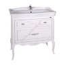Комплект мебели ASB-Woodline Модерн 85 белый/патина серебро (11247/23419/11232)
