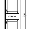 Шкаф-пенал ASB-Woodline Модерн 40 рошфор/патина серебро (11256)