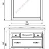 Комплект мебели ASB-Woodline Модерн 105 белый/патина серебро (11246/21360/11231)