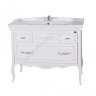 Комплект мебели ASB-Woodline Модерн 105 белый/патина серебро (11246/21360/11231)