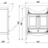 Комплект мебели ASB-Woodline Салерно 65 антикварный орех (9695/19252/9690)