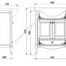 Комплект мебели ASB-Woodline Салерно 65 белый/патина серебро (9695/19252/9690)