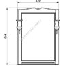 Зеркало ASB-Woodline Верона 65 бежевый/патина золото (9073)