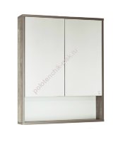 Зеркальный шкаф Style Line Экзотик 75 древесина/белый