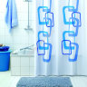 Штора для ванной Bacchetta 180х200 ПВХ Quadry синяя
