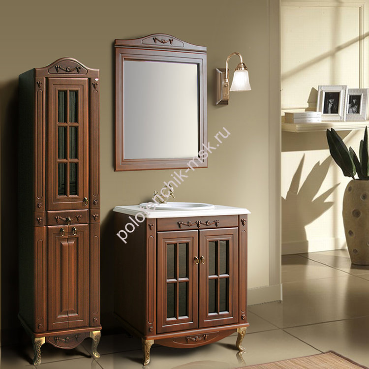 Мебель для ванной Атолл Верона 85 скуро К витрина