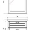 Комплект мебели ASB-Woodline Прато 70 белый/патина серебро (16697/9650/9645)