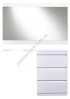Комплект мебели Style Line Даллас 120 R (3 ящ.) Люкс Plus белый